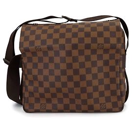 Louis Vuitton Damier Naviglio Shoulder Handbag Brown Damier ebene