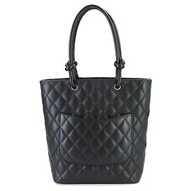 Bolsa tote média da linha Cambon da Chanel Preto