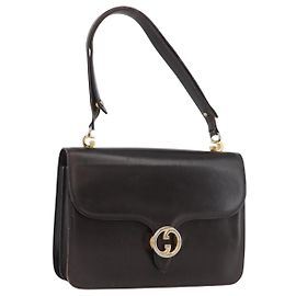 Gucci Borsa a Spalla in Pelle Marrone Oro Auth 173328 Marrone D'oro