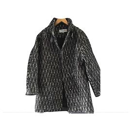 Gerard Darel Mantel Schwarz Wolle Schwarz