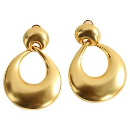 Saint Laurent Boucles d'oreilles dorées Doré