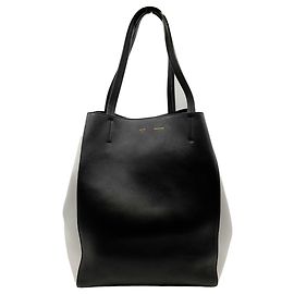 Céline Celine Black / White Medium Phantom Tote Bag Black