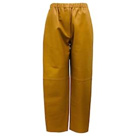Forte Forte Calças Jogger de Couro Caramelo forte_forte Camelo