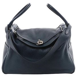 Bolsa Hermès Lindy 34 Taurillon Clemence 2Way em azul marinho M: 2009 Azul marinho