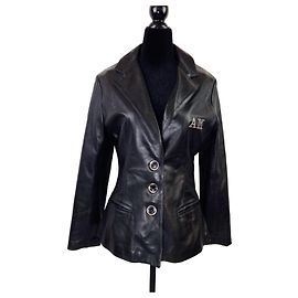 Anna Molinari Blumarine 90s leather blazer Black