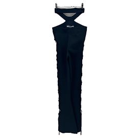 Autre Marque Pantalon noir ouvert sur le coté Black