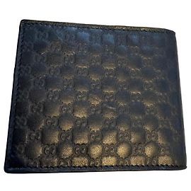 Gucci black leather wallet Black