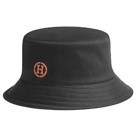 HERMÈS CHAPEAU DE PÊCHEUR "FRED H CIRCLE" EN COTON. Noir