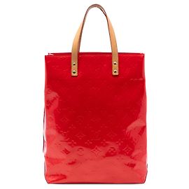 Louis Vuitton Red Monogram Vernis Reade MM Red