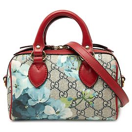 Bolsa Boston Mini GG Supreme Blooms bege da Gucci Bege
