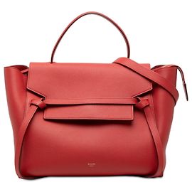 Céline Bolsa de cinto mini de couro vermelho Celine Vermelho