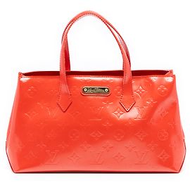 Louis Vuitton Orange Monogram Vernis Wilshire PM Orange