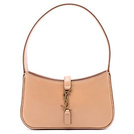 Saint Laurent Mini em Couro de Bezerro Liso Marrom Le 5 a 7 Marrom Carne