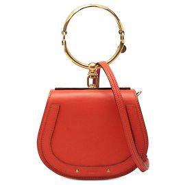 Bolsa de pulso de couro laranja Chloé Nile pequena Laranja