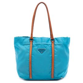Prada Blue Tessuto Tote Blue Light blue
