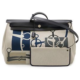 Sac Aile Zip 50 Indigo 2WAY d'Hermès Bleu