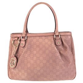 Bolsa tote Sukey de couro Gucci Rosa