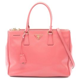 Prada Saffiano Leather Galleria Large Tote Bag Pink