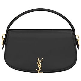 Bolsa de ombro em meia-lua SAINT LAURENT VOLTAIRE Preto