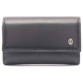Cartier Pasha Leather Key Case Black