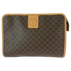 Céline Pochette en cuir PVC Macadam Celine Marron