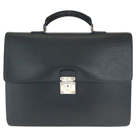Louis Vuitton Epi Leather Laguito Briefcase Black