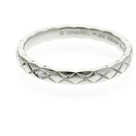 Chanel Coco Crush Ring - Small Model 1P Diamond in Platinum Silvery