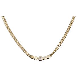 Collier Christian Dior métal ton or Auth BA11478 Autre