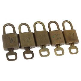 LOUIS VUITTON Padlock 5 Set Padlock metal Gold LV Auth 167110 Golden