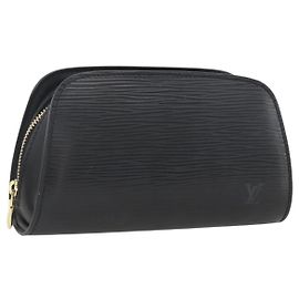 LOUIS VUITTON Epi Dauphine PM Tasche Schwarz M48442 LV Auth BSZ408 Schwarz