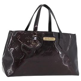 LOUIS VUITTON Sac Wilshire PM Monogram Vernis Amarante M93641 Auth LV ka3116 Bordeaux