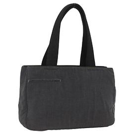 PRADA Handtasche aus grauem Silber-Canvas authentisch ti3797 Braun Silber