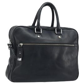 Dolce & Gabbana DOLCE&GABBANA Handtasche Leder Silber Schwarz Auth bs33923 Schwarz Silber