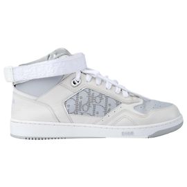 Dior Leder B27 High Top Sneakers Weiß