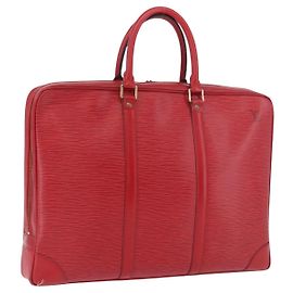 LOUIS VUITTON Epi Porte Documents Voyage Business Bag Red M54477 LV Auth BSZ314 Red