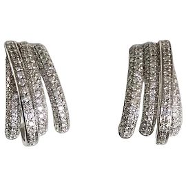 Autre Marque Diamond earrings 1 carat 18k white gold White