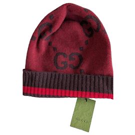 Gucci Kaschmirmütze Rot Rot