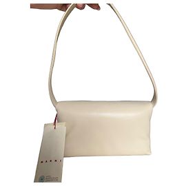 Bolsa Marni Hobo Prisma em couro creme Cru
