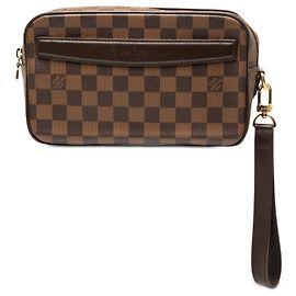 Pochette Saint Paul Damier Ébène Marron Louis Vuitton Marron