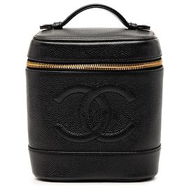 Bolsa Vanity Caviar Preta CC da Chanel Preto