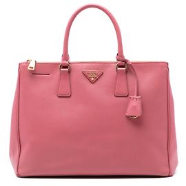 Prada Gran Tote Galleria Doble Cierre en Saffiano Lux Rosa Rosa