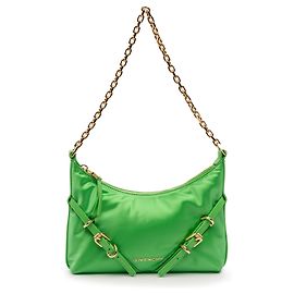 Borsa a spalla Voyou Party piccola in nylon verde di Givenchy Verde
