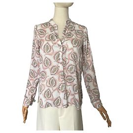 Autre Marque Blusa de seda estampada Hammerle Rosa Blanco Otro