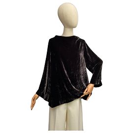Autre Marque Samtbluse Liviana Conti Dunkelbraun