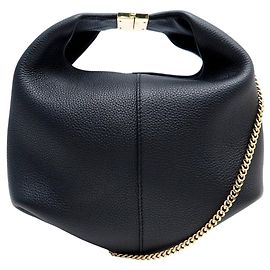 Polène NEUE POLENE NUMMER ELF BERI SCHWARZE GRAINED LEDER SCHULTERTASCHE Schwarz