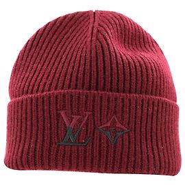 Gorro doble Louis Vuitton en cachemira burdeos Roja Burdeos