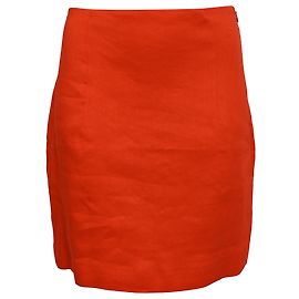 Autre Marque Falda Mini Mani en Lino Naranja de Gauge81 Naranja