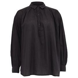 Blusa a maniche lunghe Nili Lotan Miles in cotone nero Nero