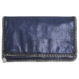 Stella Mc Cartney Pochette Falabella Stella McCartney en daim shaggy bleu marine Bleu Bleu Marine