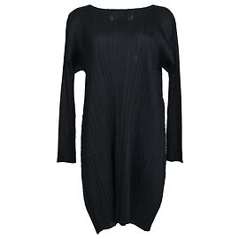Robe Midi Issey Miyake Pleats Please en Polyester Noir Noir